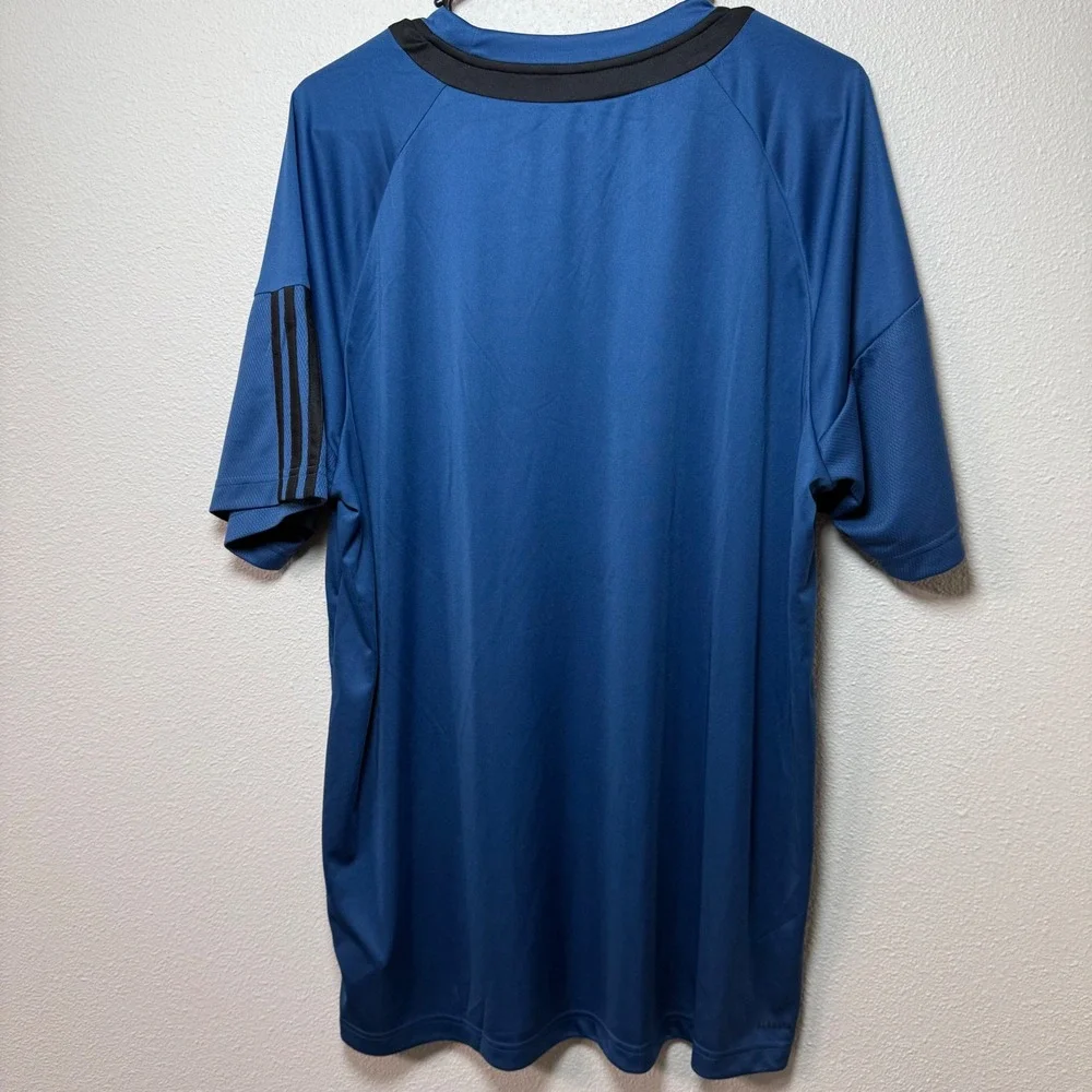 Adidas Mens Sporty Sereno 3S T Aeroready Train Lightweight Shirt Black & Blue XL